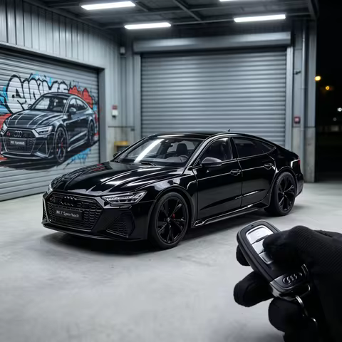1:18 Alloy Metal Diecast Model Car Compatible With Audi RS7 Sportback C8 Coupe Sports Car Home Decor