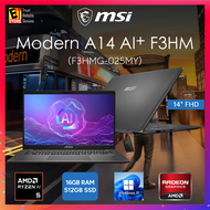 MSI MODERN A14 AI CREATOR LAPTOP (RYZEN AI 5 330U processor 150U/16GB  /512GB SSD/RADEON 820M GRAPHI