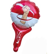 MERAH 17 August Stick Balloons 10 Pcs 25 Pcs / 17 August Balloons / Indonesian Independence Day Ball