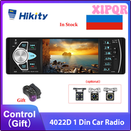XIPQR Hikity Autoradio 1 Din 4.1นิ้ว4022D Fm เครื่องเสียงสเตอริโอวิทยุอัตโนมัติบลูทูธเครื่องเสียง