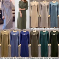 Casual Muslimah Long Sleeve Long Dress Jubah Cotton Ready Stock Borong Murah