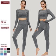 Yoga Clothes Seamless High Waist New Top Women Dot Suit Sports Suit Leggings Yoga Hip Lift ZO6C