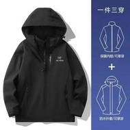 ARC'TERYX 始祖鳥男士硬殼沖鋒衣可拆卸三合一GORE-TEX防水夾克戶外運動休閒風衣外套