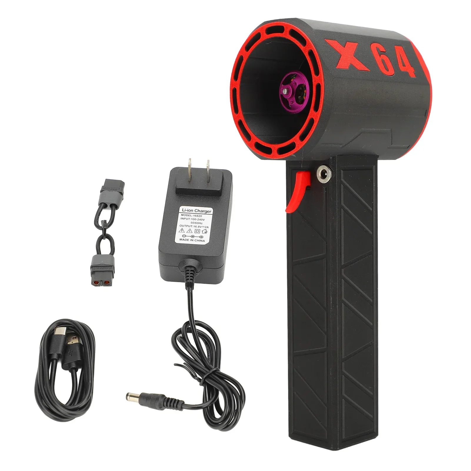 X64 Electric Dust Blower Brushless Motor 11 Blade 64MM Powerful Turbofan Stepless Adjustable Recharg