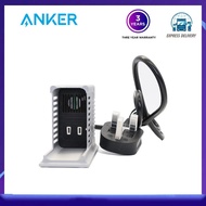 ANKER 140W GaN threeport charger base with cooling fan vertical charging station with extension cabl