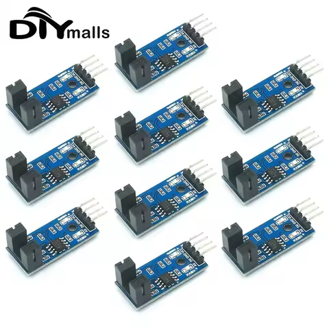 10PCS Speed Sensor Module Slot-type IR Optocoupler LM393 For Arduino Groove Coupler Sensor 3.3V-5V C