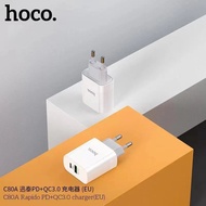 NEW Hoco C80A PD+QC3.0 Charger 18W (EU)หัวชาร์จเร็ว Type-C+USB 18W ปลั๊กขากลม (มาตรฐานยุโรป)