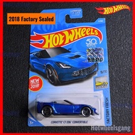 Hotwheels Corvette C7 Z06 Convertible 2018 Factory Sealed US Card Collections Factory New Series Blu