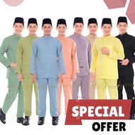 RAYA 2024 BAJU MELAYU CEKAK MUSANG LELAKI SAGE GREEN ICE BLUE YELLOW KUNING BLACK LILAC PEACH DUSTYG