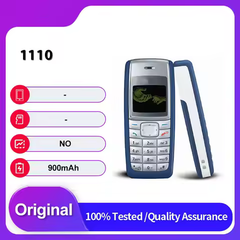 Original Unlocked 1110 Single Sim GSM 900/1800 Loudspeaker Mobile Phone Russian Arabic Hebrew Keyboa