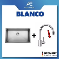 BLANCO QUATRUS 700-IU SINGLE BOWL STAINLESS STEEL KITCHEN SINK + BLANCO MIDA-S XL PULL-OUT SINGLE LEVER KITCHEN SINK MIX