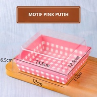 10 PCS Kotak Dessert / Paper Box Burger Sandwich Roti Kotak Kue Box Brownies Salad / Box Kue Estetik