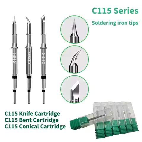 Universal C115 Soldering Iron Tip C115-K/I/IS Welding Iron Tip Compatible JBC Sugon Aifen Aixun Sold