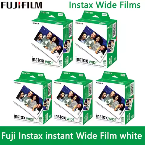 Fujiflm Instax Wide Film Instant 5 Inch White Edge Black Border/Black And White Photo Paper For Fuji