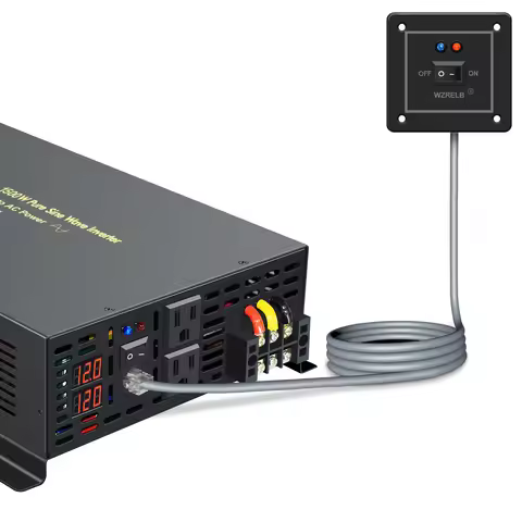 Wired Control Pure Sine Wave Power Inverter 1500W Wind Solar Panel 12V/24V/48V/72/96V DC to AC 110/1