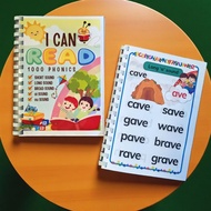 Printtolearn 1000 Phonics Words for Kids – CVC Reading Practice Workbook for Beginners, A5 Notebook 
