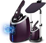 Clothes Garment Steamer - Vertical Double Pole Telescopic Clothes Steamer 1800W Professional Iron Household Small Iron Handheld Ironing with Ironing Board,Purple