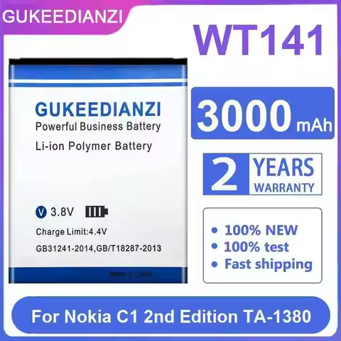 For Nokia C1 2Nd Edition TA-1380 WT141 Mobile Phone Battery Good Low-Temperature Performance 3000Mah