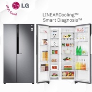 LG Refrigerator GCB247KQDV 680L Mega Capacity Side by Side Fridge GC-B247KQDV inverter Refrigerator / Peti Sejuk / 冰箱