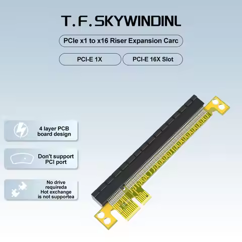 PCIe x1 to x16 Male to Female Forwarding Card Expansion Card PCI Express 1X to 16X slot Adapter for