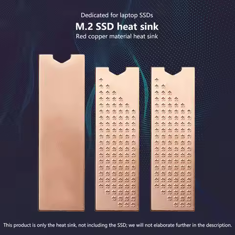 Pure Copper M2 SSD Cooler Dot Embossed Heat Dissipation Sink For M.2 2280 NVMe Solid State Drive Lap