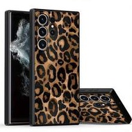 1pc Creative Brown Leopard Print Straight Edge Liquid Silicone Phone Case Compatible With GalaxyS26 