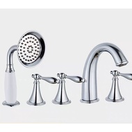 Faucet Hand Spray Five-Piece Set Chrome-Plated Split Bathtub Shower 5-Piece Set Massage Vertical Fau