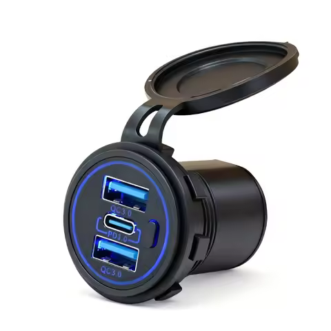 Custom Embedded Two Type C Pd and One Usb Qc 12V 24V Usb Mobile Chargers Charger Outlet Socket for B