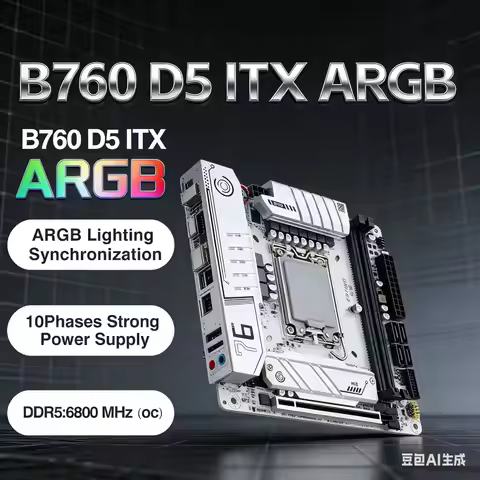 new ERYING B760i ARGB DDR5 Motherboard Min itx B760 LGA1700 Support Core 12/13/14th i9/i7/i5/i3 1249