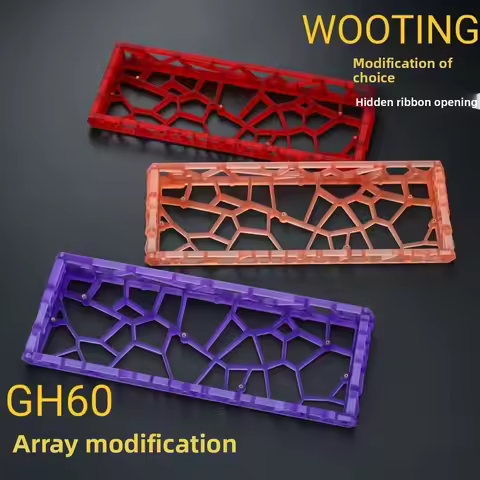 AttackFox GH60 Hole Hollow Keyboard Case Transparent Matte PC MADCATZ Mad60/AULA Win60 Wooting60 Mec