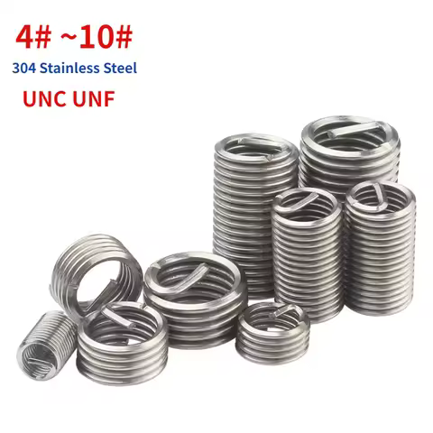 UNC UNF 304 Stainless Steel Screw Tooth Thread Repair Sleeve Wire Protective Coiled Helical Sleeve 4