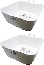 OHE Laundry Tub, Length 17.1 x Width 14.6 x Depth 6.9 inches (43.5 x 37 x 17.5 cm), White, Arao! Lar