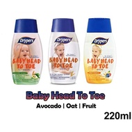 Drypers Head To Toe 220ml Drypers Hair Body Wash Drypers Mandian Shampoo Baby Drypers