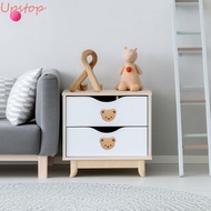 UPSTOP Drawer Knob, Wooden with Screw Cupboard Knob, Creative Single Hole Design Bear Shape Cabinet Knob Home