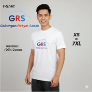 PRN Sabah Tshirt Round Neck Cotton GRS Gabungan Rakyat Sabah Baju Pilihanraya Negeri
