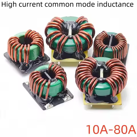 1PCS New energy high-power common-mode inductor 47uH100uH30A high-current magnetic ring plug-in filt