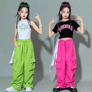Girls' Cargo Pants, street Style, Trendy Children's Style, Korean Style Children's Baggy Cargo Pants