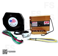 siren ครบชุด รุ่น X5-200W เสียงไซเรน ขนาด 12V รุ่น X5-200W พร้อมลำโพงแบน
