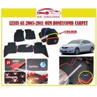 LEXUS GS300 GS350 2005 2007 2009 2011 OEM GSMAT CARPET CAR FLOOR MAT KARPET KERETA HONEYCOMB HONEY C