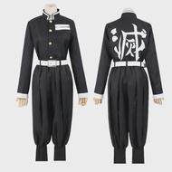 เสื้อแจ็คเก็ตชุดคอสเพลย์ผู้หญิง Kimetsu No Yaiba, ชุดเครื่องแบบทีมสีดำใส่ได้ทั้งชายและหญิงชุดฮาโลวีนคริสต์มาส