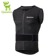 Qunature เสื้อกั๊กเสื้อเกราะหลังสกีกันกระแทก CE1หนา EAS กีฬาหิมะป้องกันเสื้อกั๊กระบายอากาศอุปกรณ์ตัว