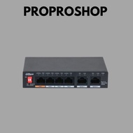 DAHUA PFS3006-4ET-60 4 Port POE Switch + 2 Port Uplink Port Support 250M PoE  & Hi-PoE Transmission 