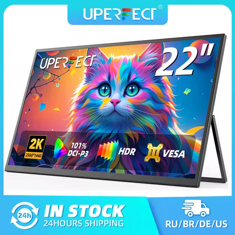 UPERFECT UMax 22 Computer Gaming Display 22inch Monitor 2K 1440P 100% sRGB USB-C HDMI IPS Screen for