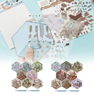 8 Pcs DIY 3D House Stickers Creative Sticker Scenes Decorative 3D Miniature Scene Stickers Versatile