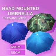 55CM/69CM Umbrella Hat head umbrella for adults Foldable Golf Fishing Camping head umbrella