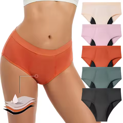 Menstrual Panties Women Abundant Flow Menstrual Period Panties High Waist Menstrual Cycle Absorbent