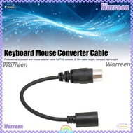 WARREEN Keyboard Mouse Converter, 0.15m / 5.9in Plug-and-Play DIN 5 Pin Male to Mini DIN 6 Pin Femal