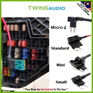 (1pc) Mini , Micro 2 , Standard , Small Car Blade Fuse Tap Holder Quick Joint Cable Kit (Fuse Not In