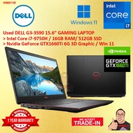 #DG110 USED DELL G3-3590 Gaming Laptop G3-3590 intel i7-9750H 16GB 512GB SSD NVIDIA GTX1660TI 6GB FH