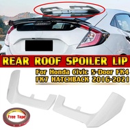สำหรับฮอนด้าซีวิค5ประตู FK4 FK7แฮทช์แบค2016-2021ท้ายรถสปอยเลอร์ลิป4สีชุดแต่งขอบสปอยเลอร์หลังคาด้านหล